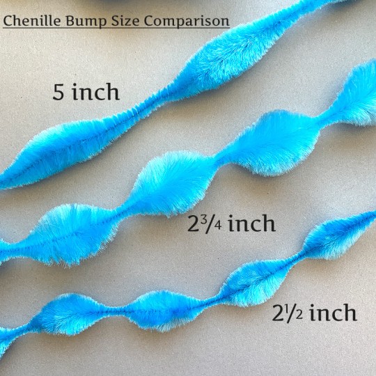 2-1/2" Bump Chenille in Turquoise Blue ~ 1 yd. (15 bumps)
